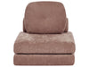 Single Sofa Bed Fabric Brown