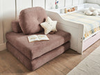 Single Sofa Bed OLDEN Fabric Brown