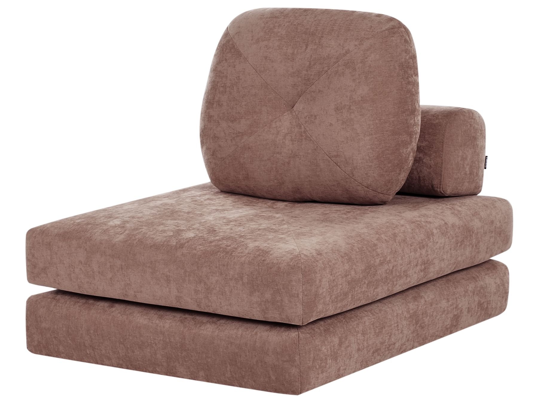 Single Sofa Bed OLDEN Fabric Brown