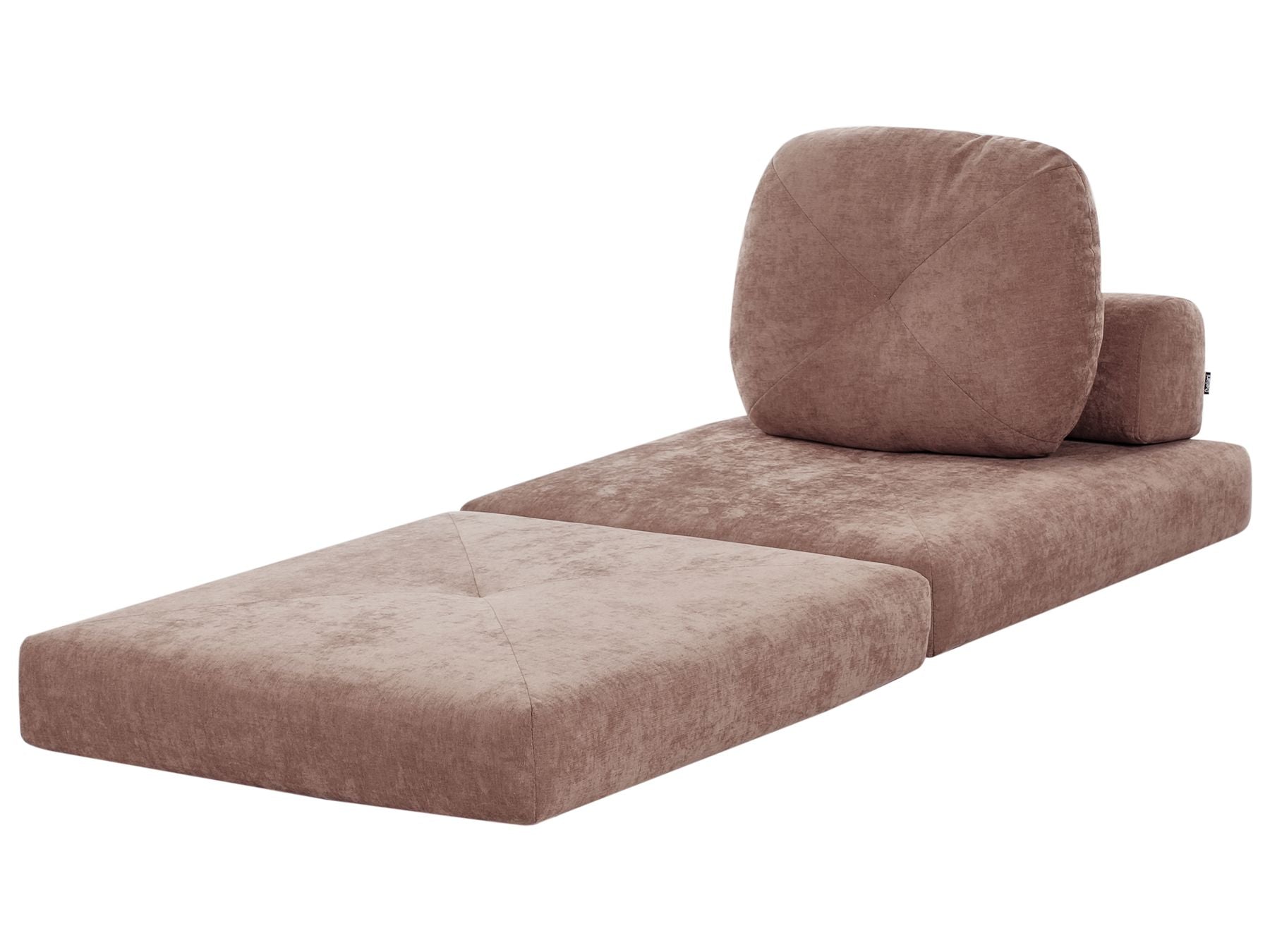 Single Sofa Bed OLDEN Fabric Brown