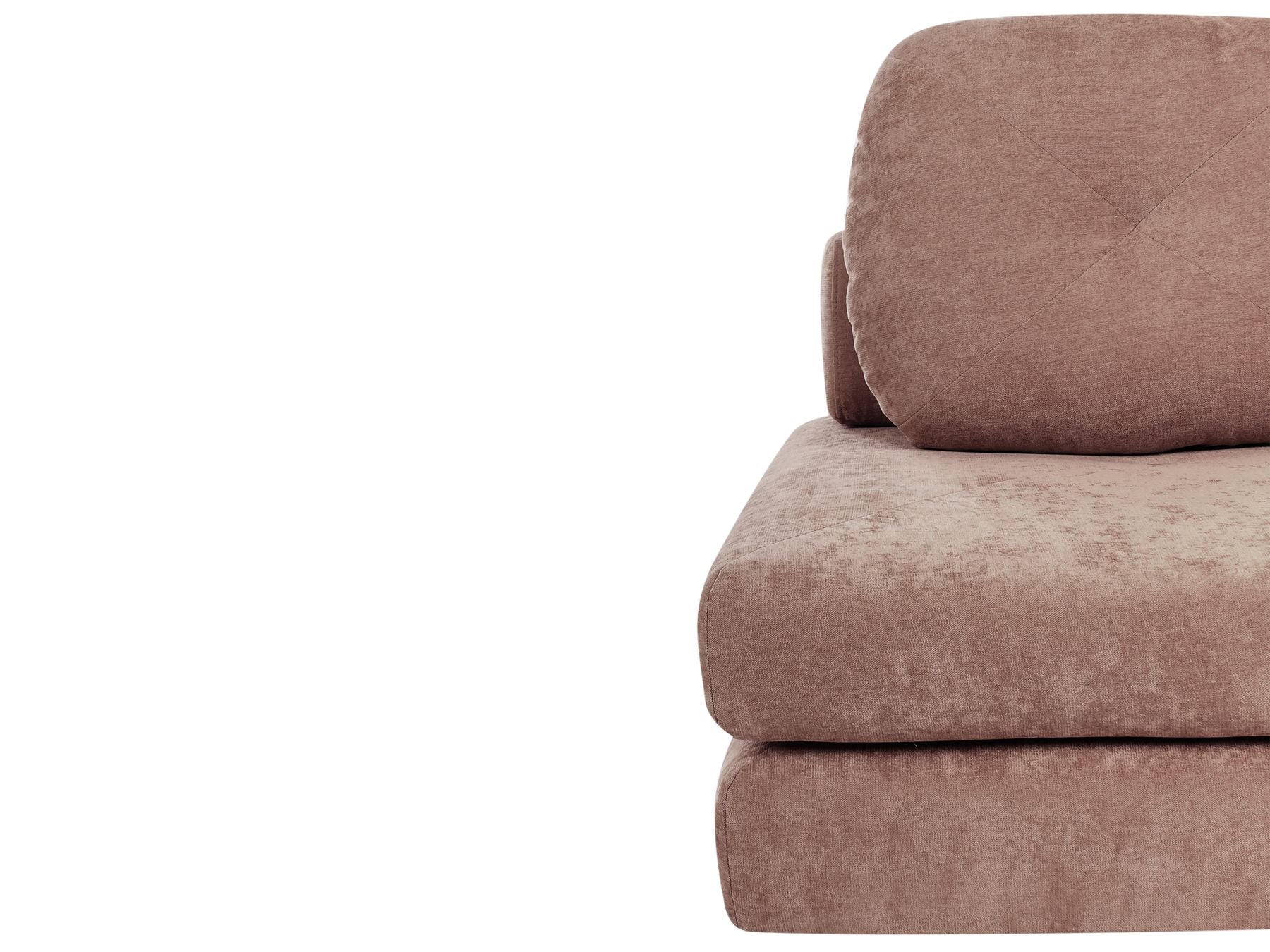 Single Sofa Bed OLDEN Fabric Brown