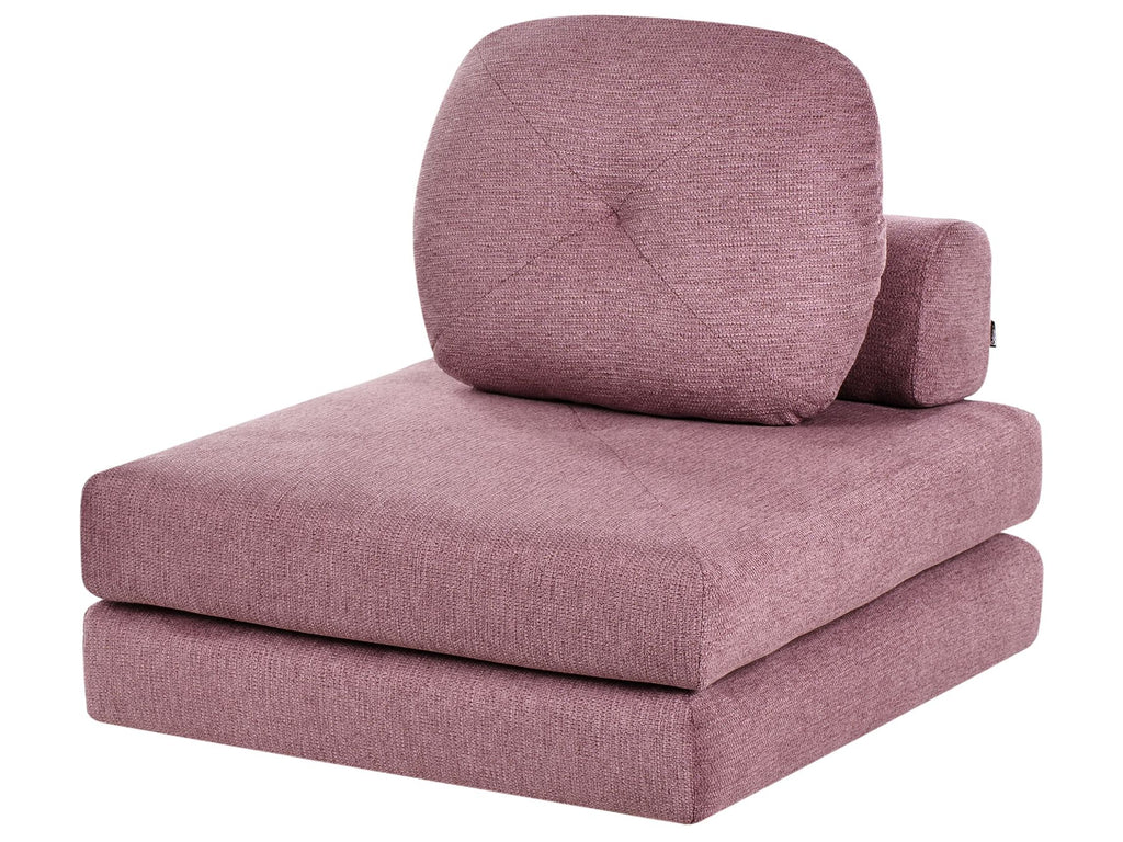 Single Sofa Bed OLDEN Fabric Pink