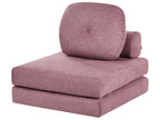 Single Sofa Bed OLDEN Fabric Pink