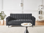 Sofa Bed ABERDEEN Velvet Black 3 Seater