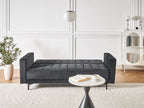 Sofa Bed ABERDEEN Velvet Black 3 Seater