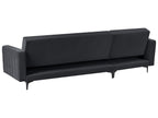 Modular Corner Sofa Bed ABERDEEN Velvet Black 4 Seater Right Hand