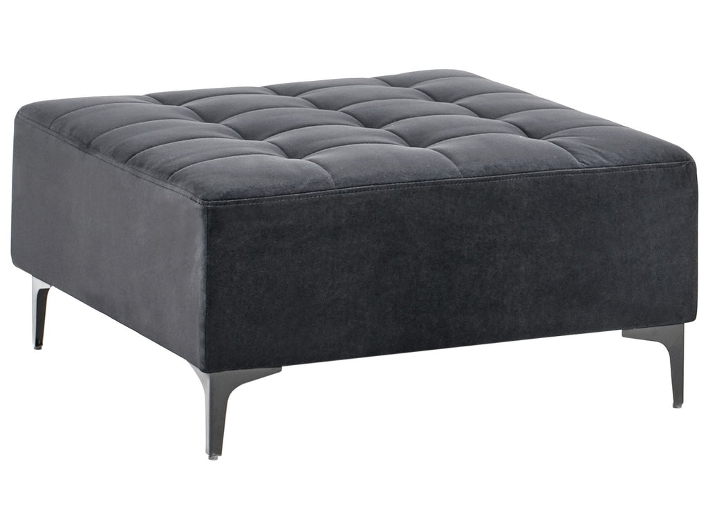 Modular Corner Sofa Bed ABERDEEN Velvet Black 4 Seater Right Hand