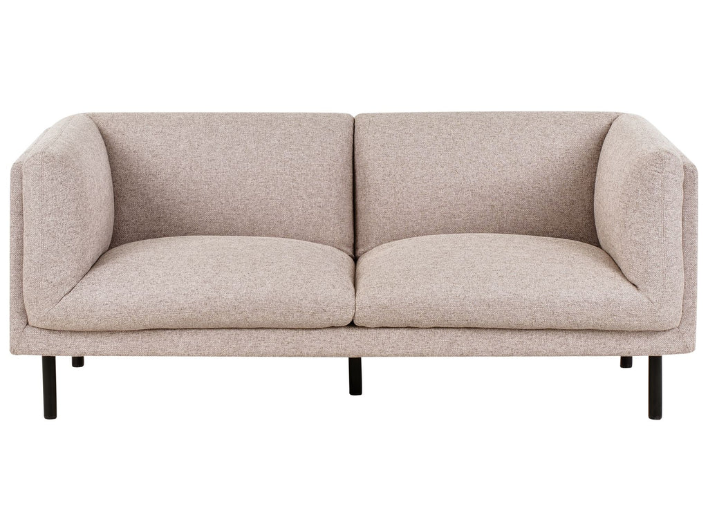 2 Seater Fabric Sofa Light Brown VORGOD
