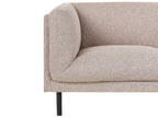 2 Seater Fabric Sofa Light Brown VORGOD