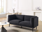 2 Seater Fabric Sofa Black VORGOD
