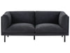 2 Seater Fabric Sofa Black