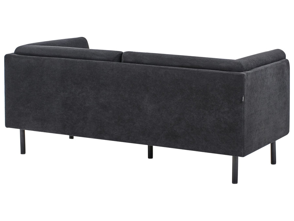 2 Seater Fabric Sofa Black VORGOD
