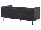 2 Seater Fabric Sofa Black VORGOD