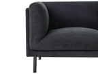 2 Seater Fabric Sofa Black VORGOD