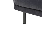 2 Seater Fabric Sofa Black VORGOD