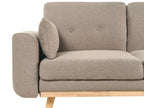 Corner Sofa Bed KAARINA Fabric Light Brown 3 Seater Left Hand