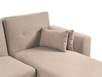 Corner Sofa Bed KAARINA Fabric Light Brown 3 Seater Left Hand