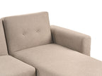 Corner Sofa Bed KAARINA Fabric Light Brown 3 Seater Left Hand