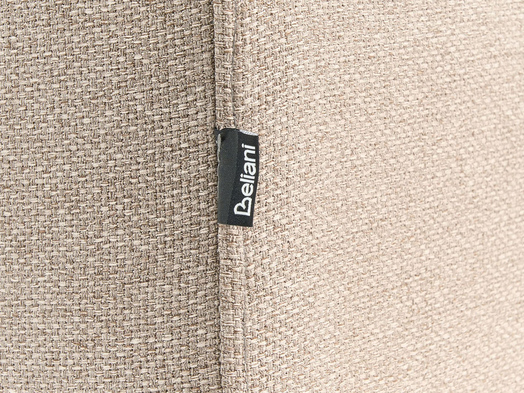 Corner Sofa Bed KAARINA Fabric Light Brown 3 Seater Left Hand