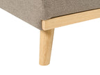 Corner Sofa Bed KAARINA Fabric Light Brown 3 Seater Left Hand