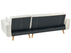 Corner Sofa Bed KAARINA Fabric White 3 Seater Left Hand