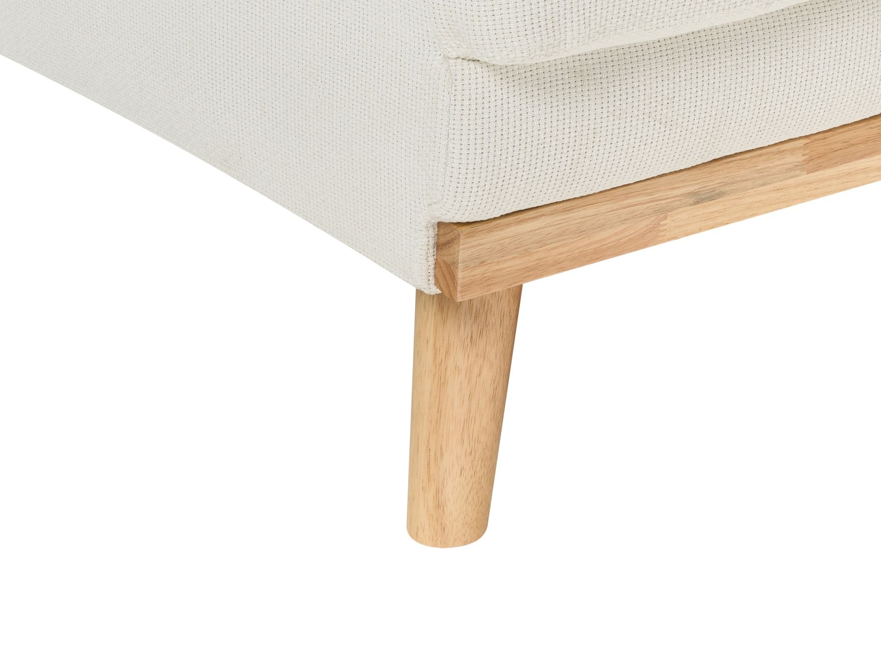 Corner Sofa Bed KAARINA Fabric White 3 Seater Left Hand