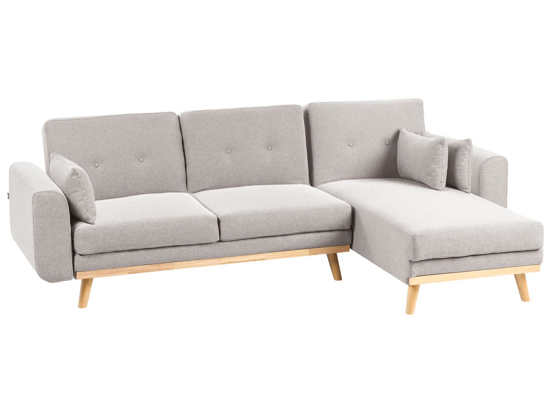 Corner Sofa Bed KAARINA Fabric Grey 3 Seater Left Hand