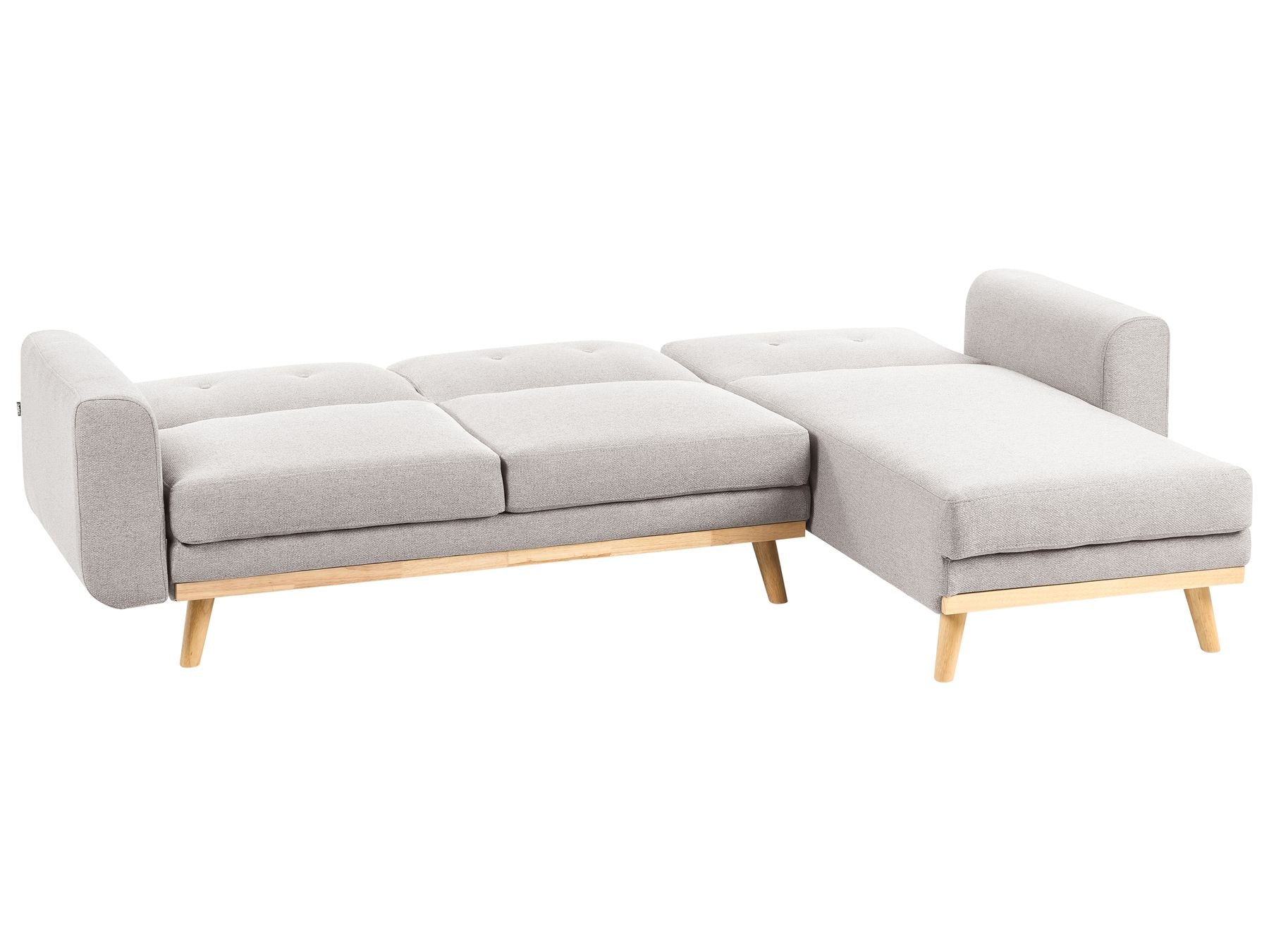 Corner Sofa Bed KAARINA Fabric Grey 3 Seater Left Hand