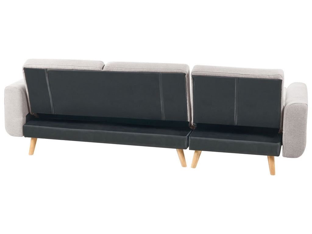 Corner Sofa Bed KAARINA Fabric Grey 3 Seater Left Hand
