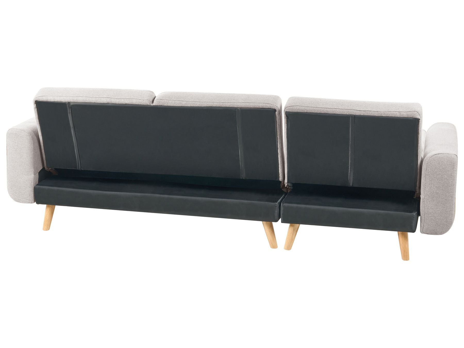 Corner Sofa Bed KAARINA Fabric Grey 3 Seater Left Hand