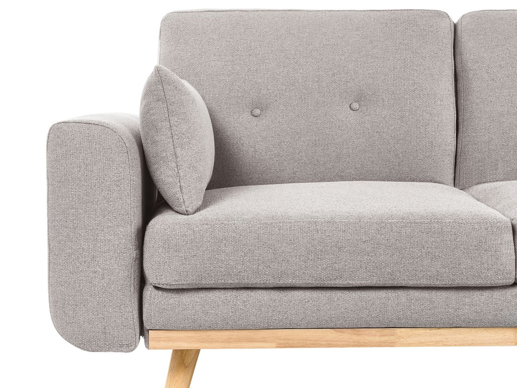 Corner Sofa Bed KAARINA Fabric Grey 3 Seater Left Hand