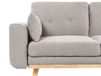 Corner Sofa Bed KAARINA Fabric Grey 3 Seater Left Hand