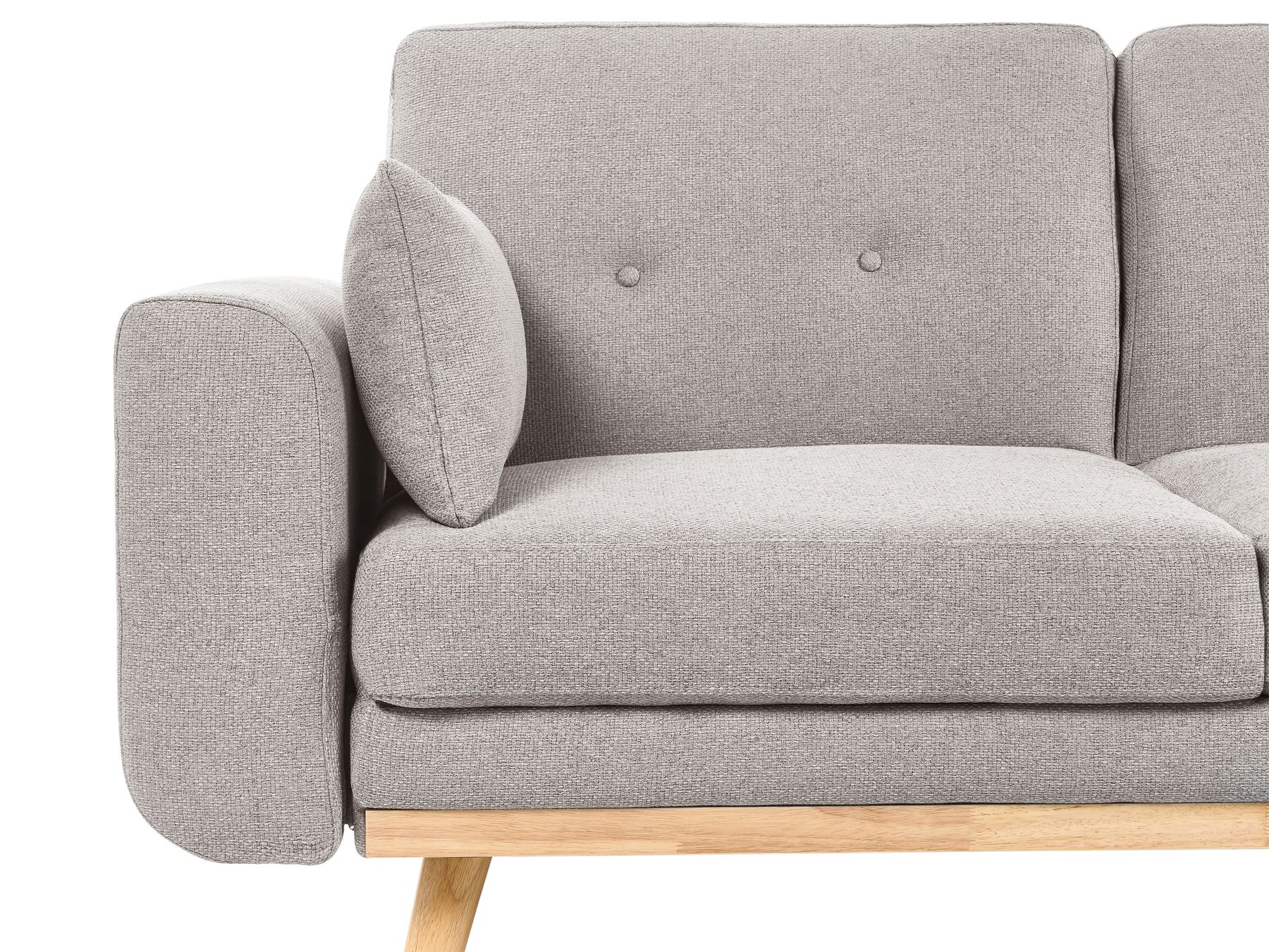 Corner Sofa Bed KAARINA Fabric Grey 3 Seater Left Hand