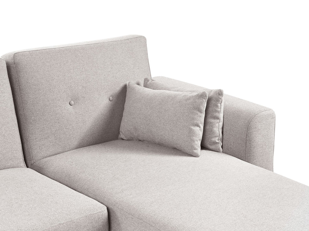 Corner Sofa Bed KAARINA Fabric Grey 3 Seater Left Hand