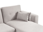 Corner Sofa Bed KAARINA Fabric Grey 3 Seater Left Hand