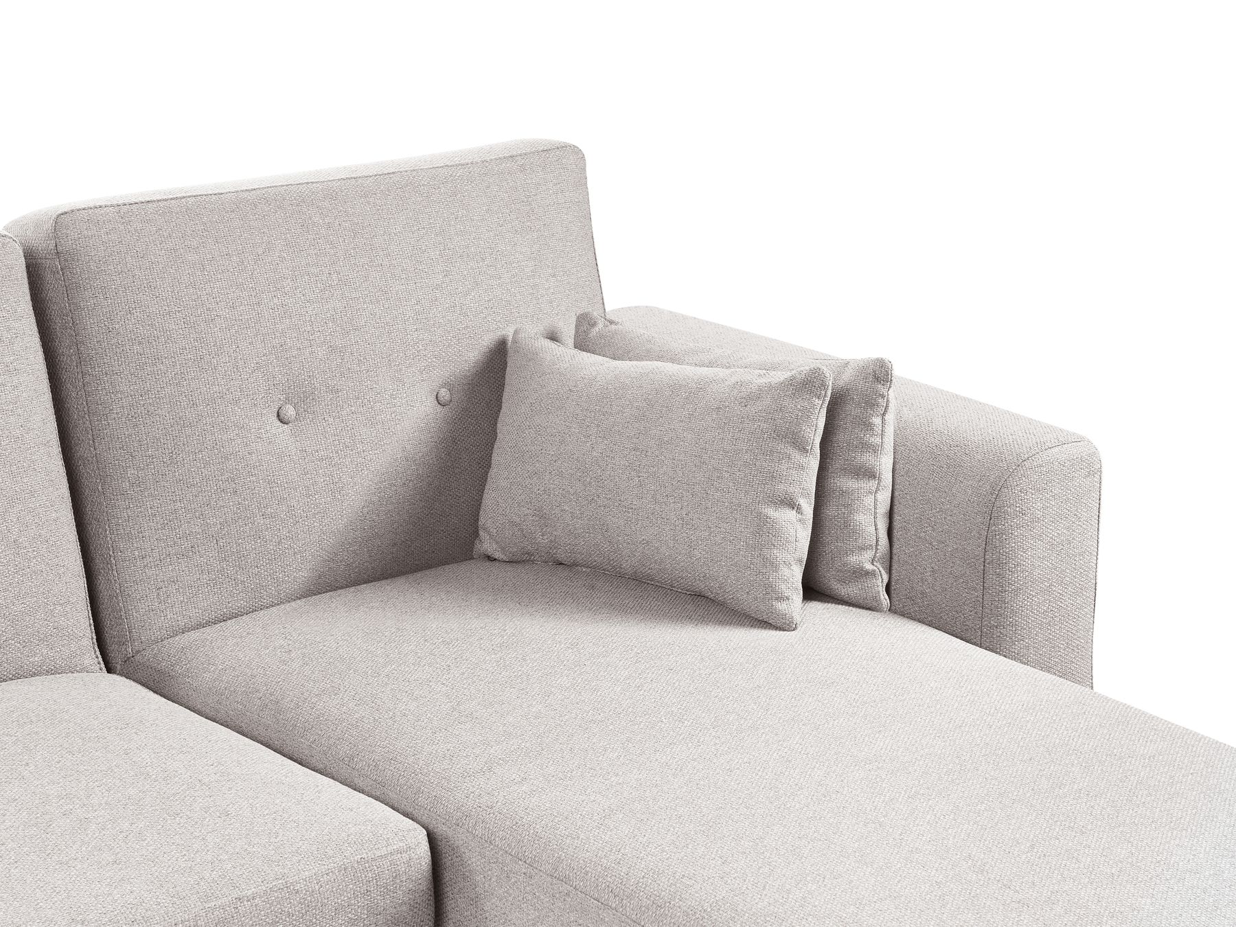 Corner Sofa Bed KAARINA Fabric Grey 3 Seater Left Hand