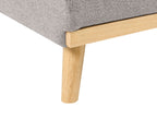 Corner Sofa Bed KAARINA Fabric Grey 3 Seater Left Hand