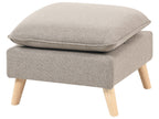 3 Seater Fabric Sofa with Ottoman Light Brown DALVIK
