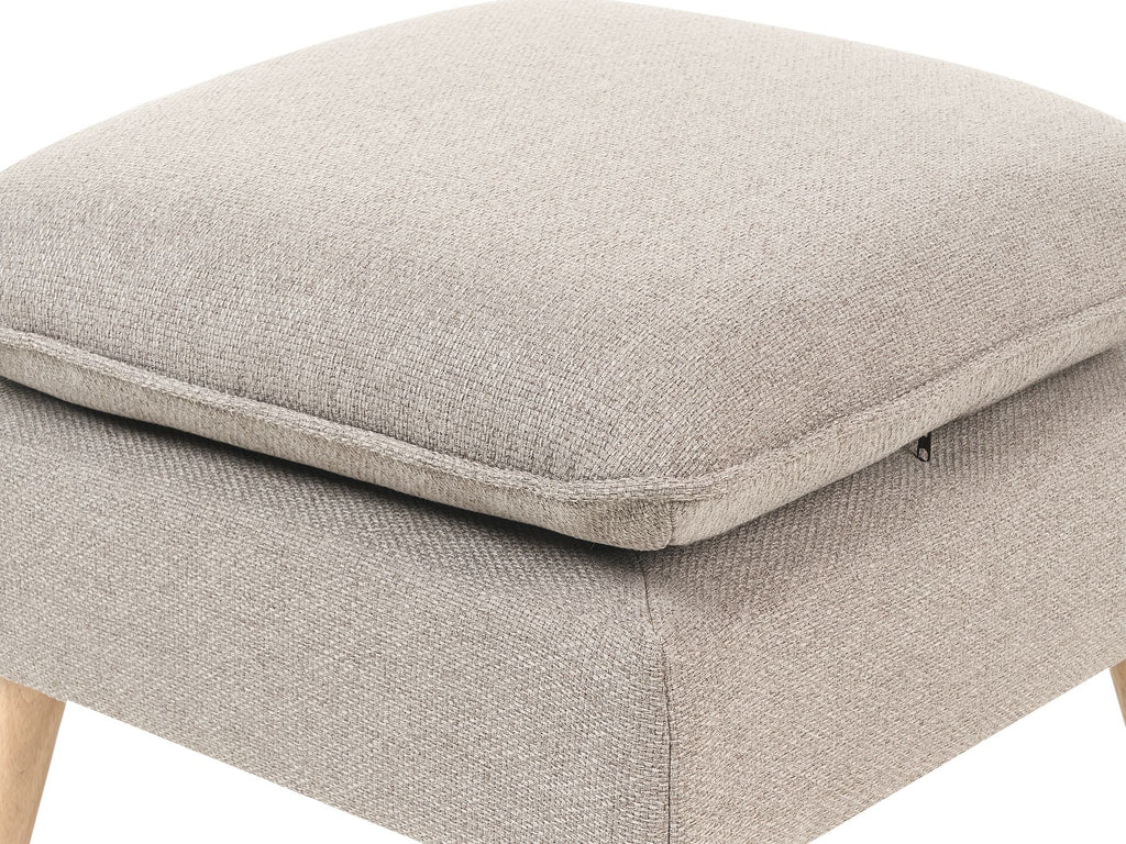 3 Seater Fabric Sofa with Ottoman Light Brown DALVIK