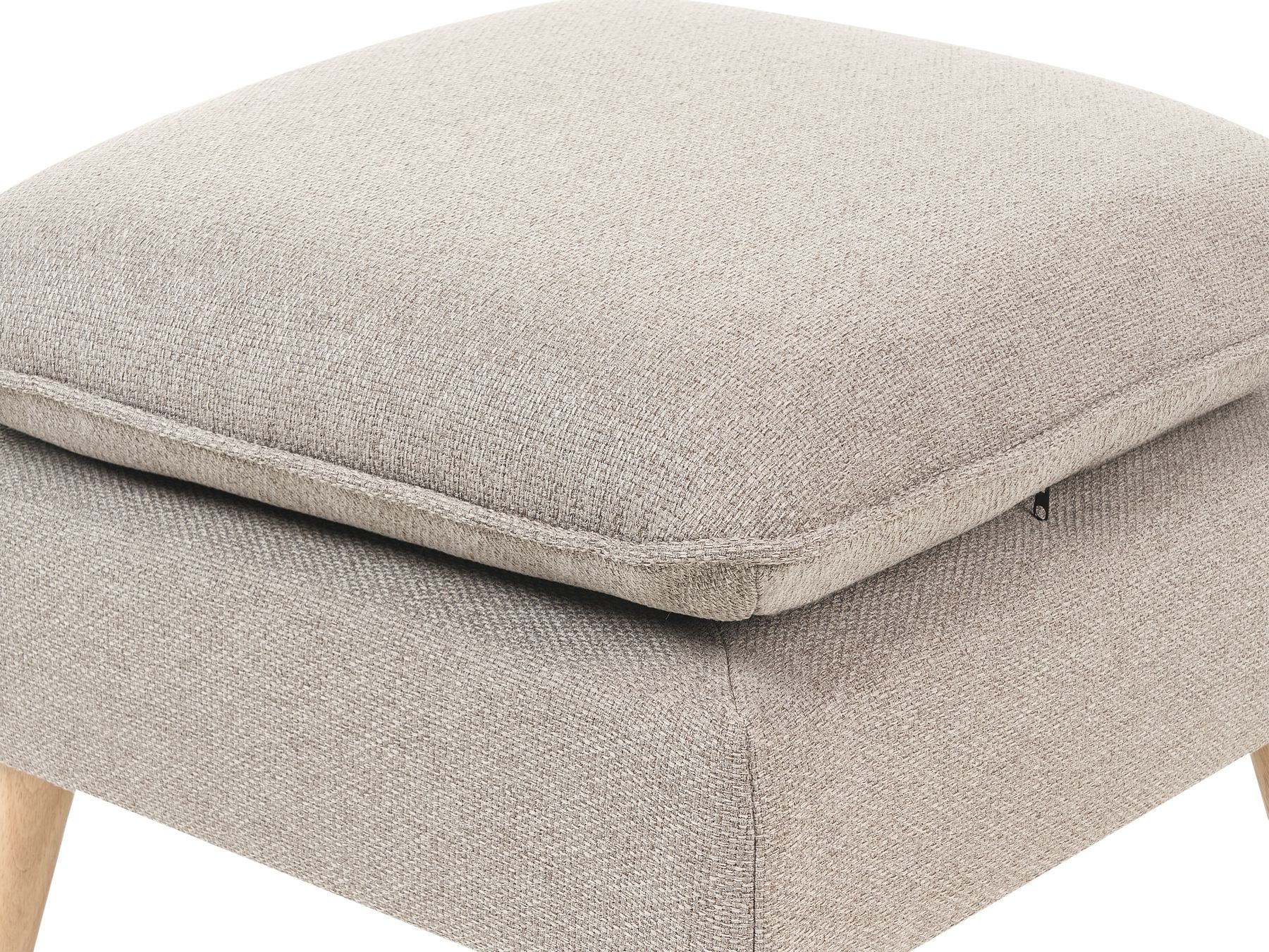 3 Seater Fabric Sofa with Ottoman Light Brown DALVIK