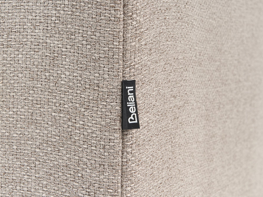 3 Seater Fabric Sofa with Ottoman Light Brown DALVIK