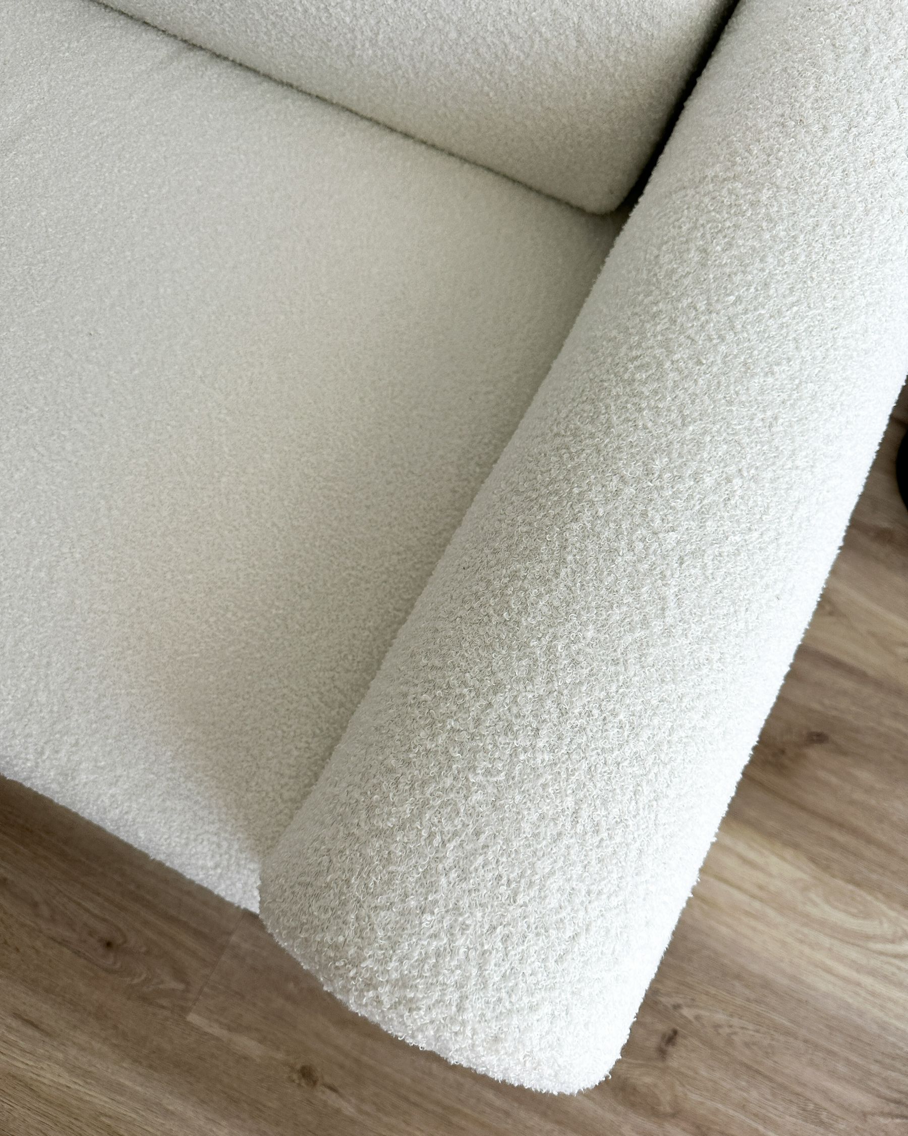 3 Seater Boucle Sofa White ASKIM