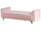 Sofa Bed ABERDEEN Velvet Pastel Pink 3 Seater