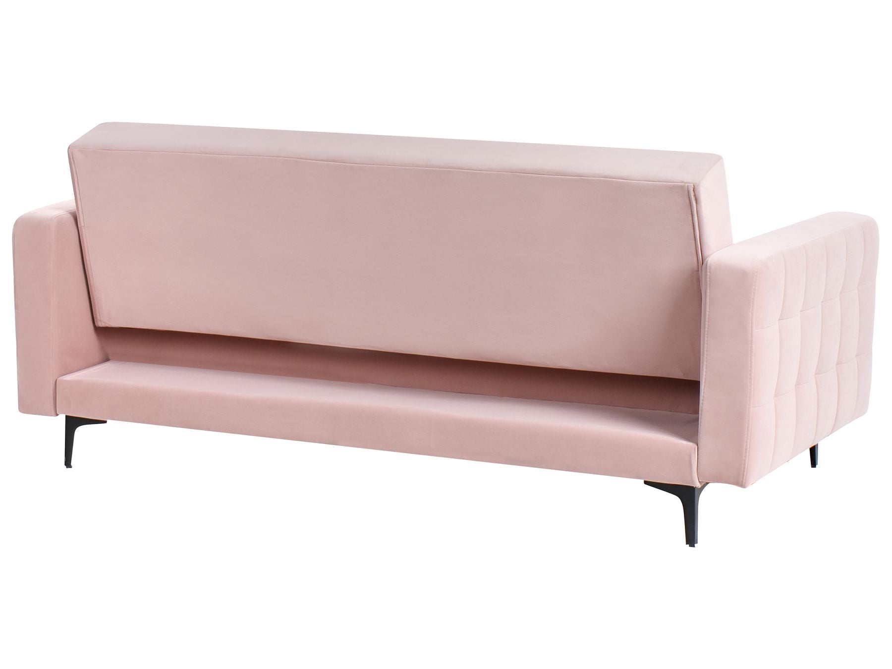 Sofa Bed ABERDEEN Velvet Pastel Pink 3 Seater