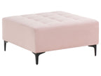 Modular Corner Sofa Bed ABERDEEN Velvet Pastel Pink 4 Seater Left Hand