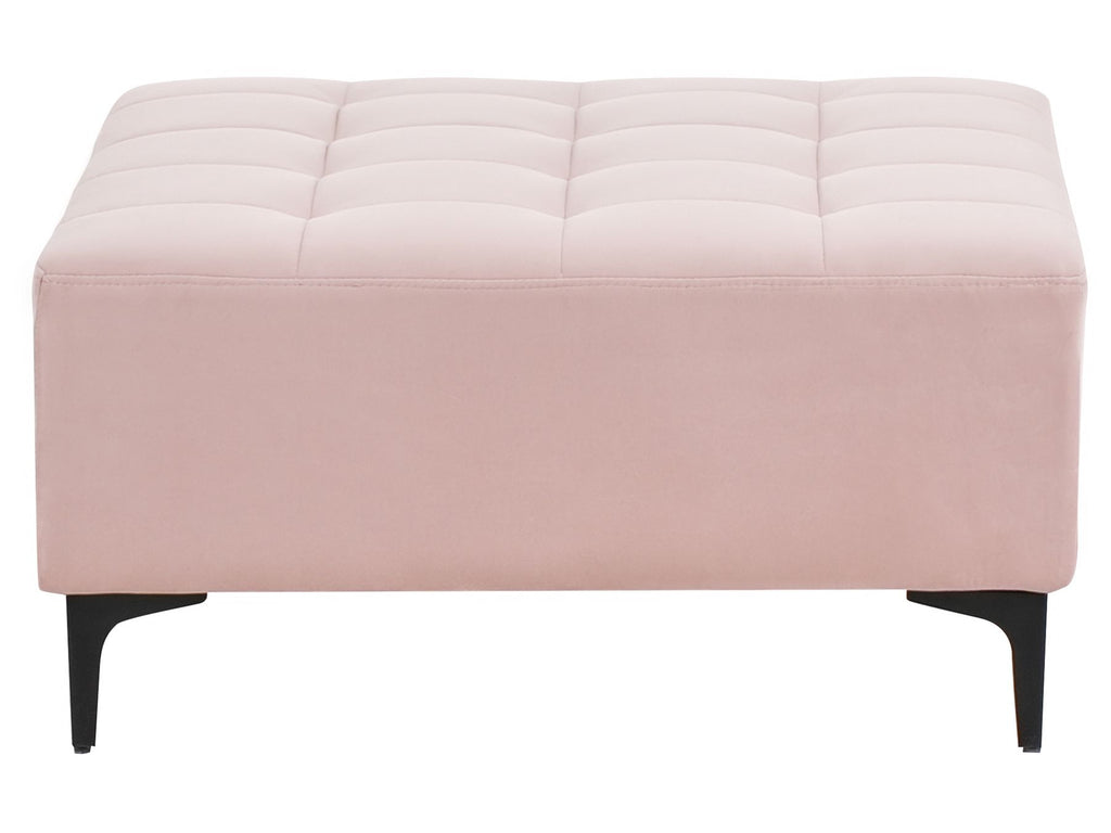 Modular Corner Sofa Bed ABERDEEN Velvet Pastel Pink 4 Seater Left Hand