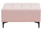 Modular Corner Sofa Bed ABERDEEN Velvet Pastel Pink 4 Seater Left Hand