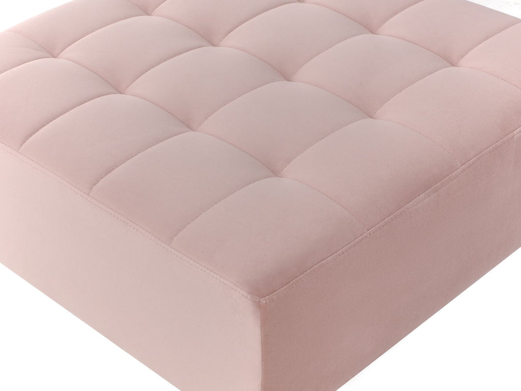Modular Corner Sofa Bed ABERDEEN Velvet Pastel Pink 4 Seater Left Hand