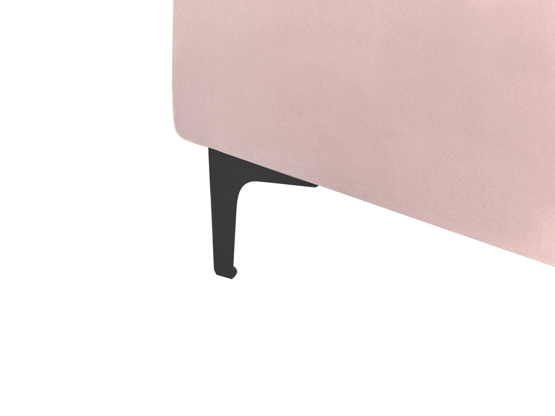 Modular Corner Sofa Bed ABERDEEN Velvet Pastel Pink 4 Seater Left Hand
