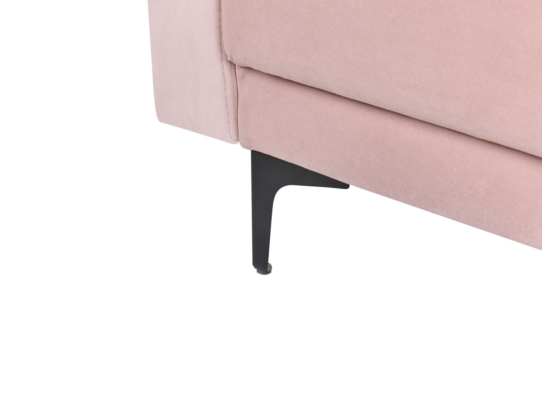 Modular U-Shape Sofa Bed ABERDEEN Velvet Pastel Pink 5 Seater